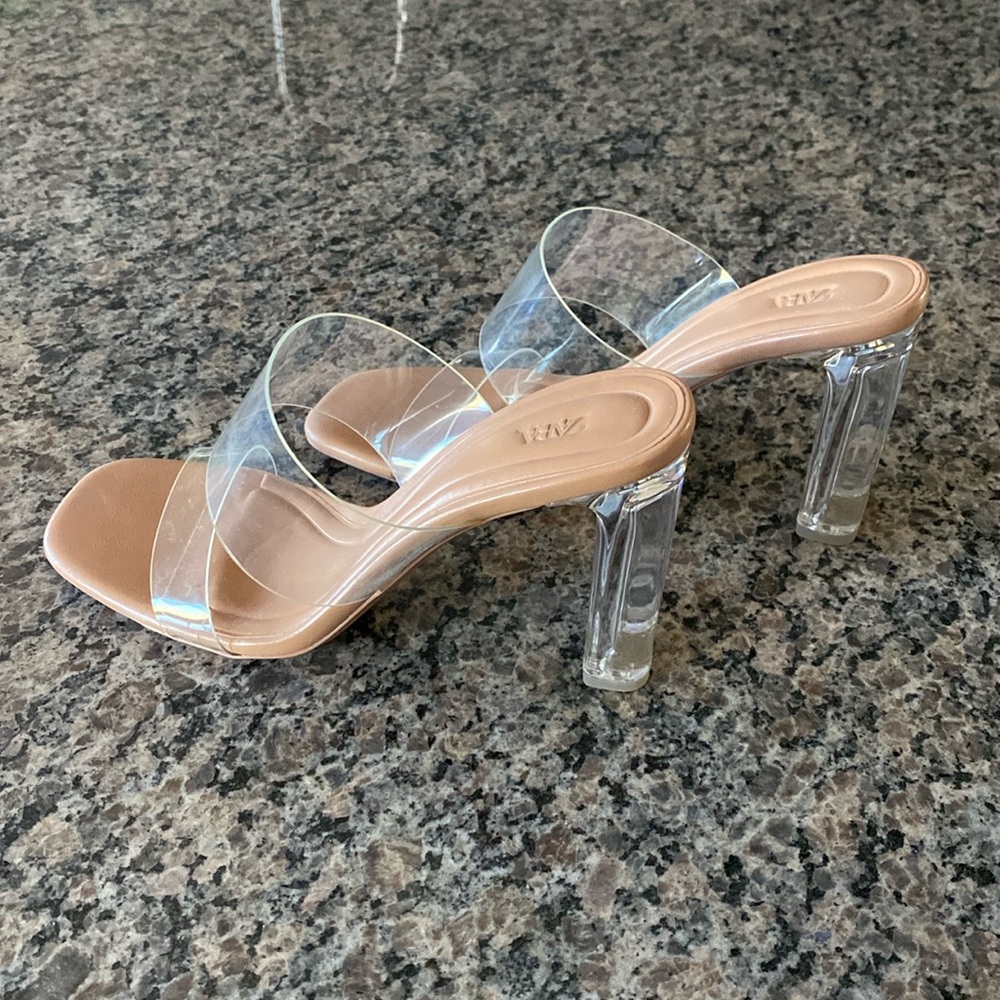 Zara Lucite Heels